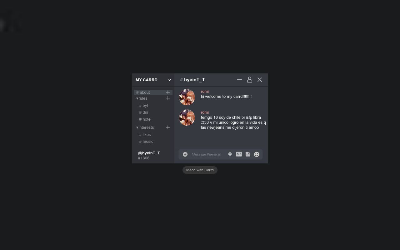 Carrd profile picture for @yale